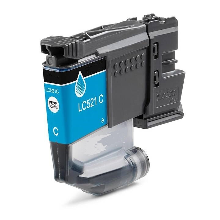 Cartus Cerneala LC521 Cyan 500 Pagini Compatibil Brother DCP-J1260W / DCP-J1313DW / DCP-J1360DW / DCP-J1460DW