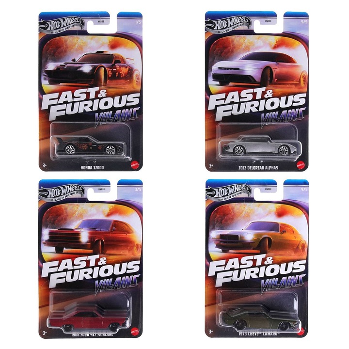 Hot Wheels Fast & Furious gyűjthető kisautó, 1:64, többszínű