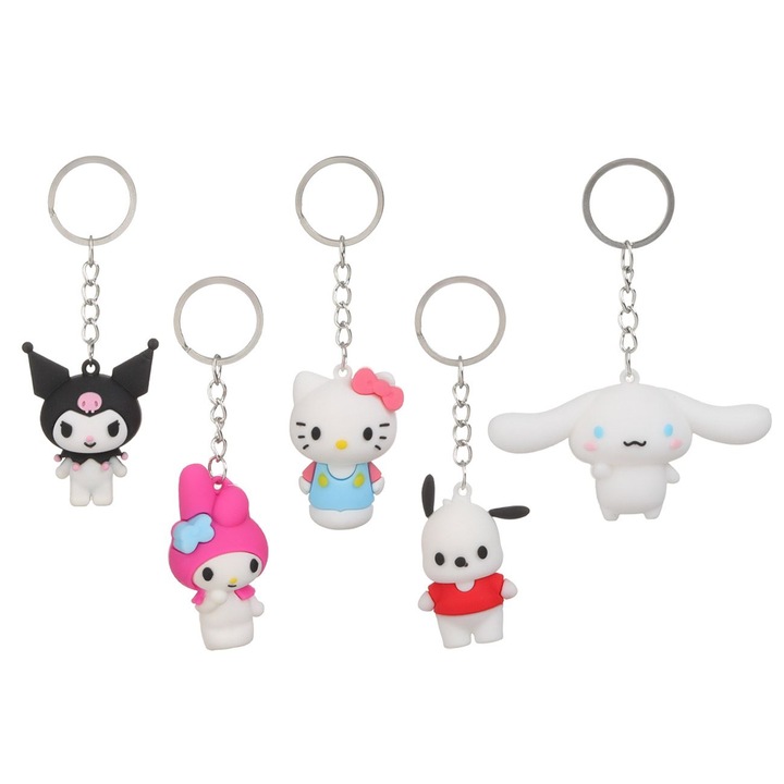 Set brelocuri Hello Kitty, 5 buc, 4cm, multicolor