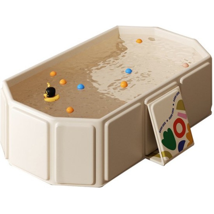 Cada pliabila pentru bebelusi, 75x45x25cm, cu sistem de drenare, alb, pentru acasa si calatorii