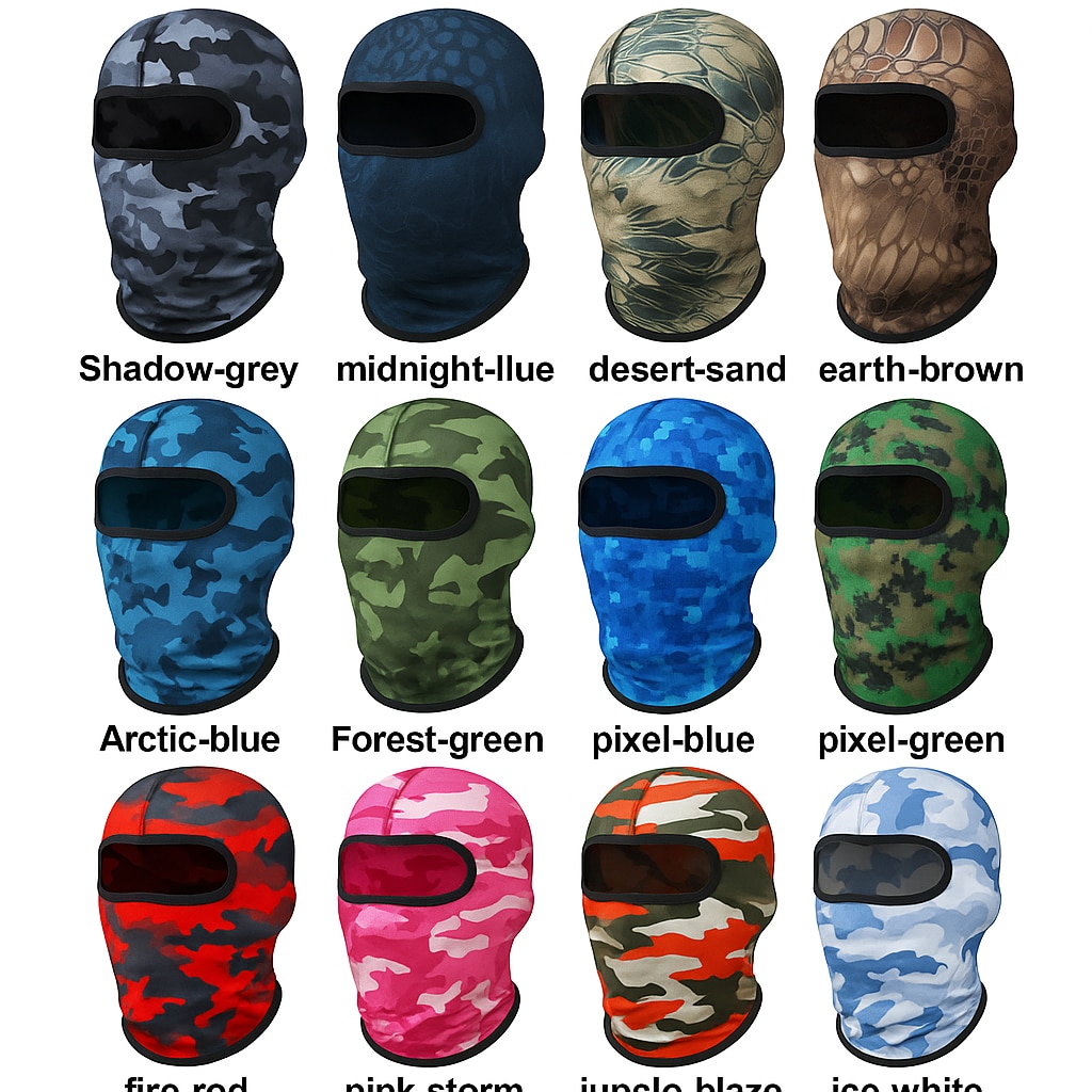 Cagula Camuflaj FIXATO, Unisex, Protectie UV, Material elastic ...