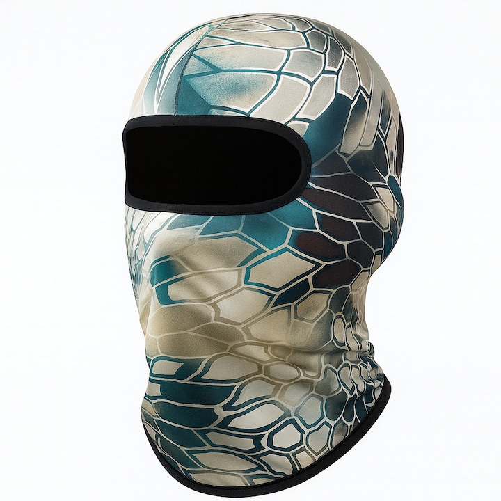 Cagula Camuflaj FIXATO, Unisex, Protectie UV, Material elastic, respirabil, Marime universala, Desert Sand