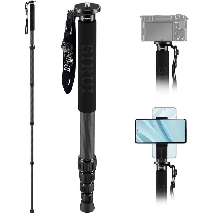 Monopied Carbon 165cm SIRUI Camera Monopod AM-MDP01