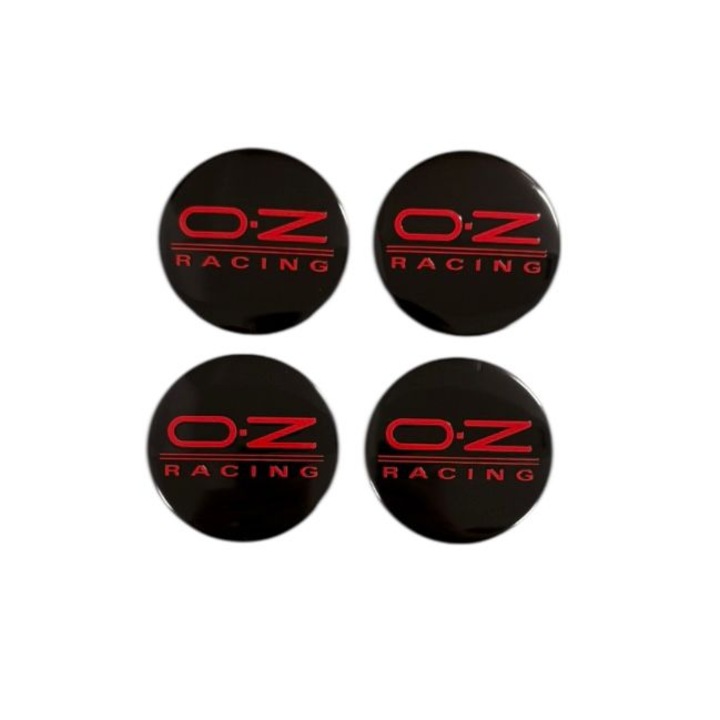 4 db öntapadós OZ matrica szett, 56 mm, fekete