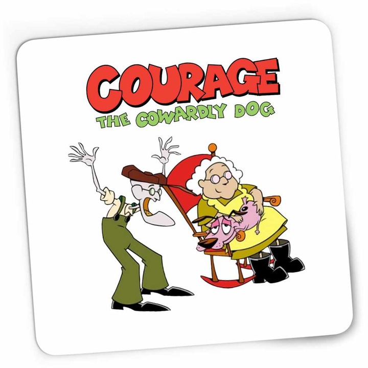 Gaming egérpad Curaj Cainele Fricos Bunicu Bunica Scaun, 21x19cm