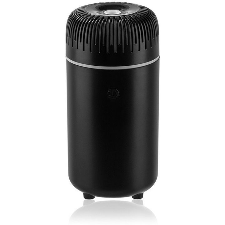 USB hordozható párásító 100ml fekete, mini, LED-del, autóba és irodába
