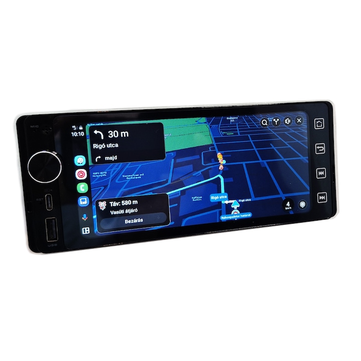 1 DIN helyre Autórádió Fejegység 4GB RAM, 64GB ROM Android 13 Magyar Menü Carplay