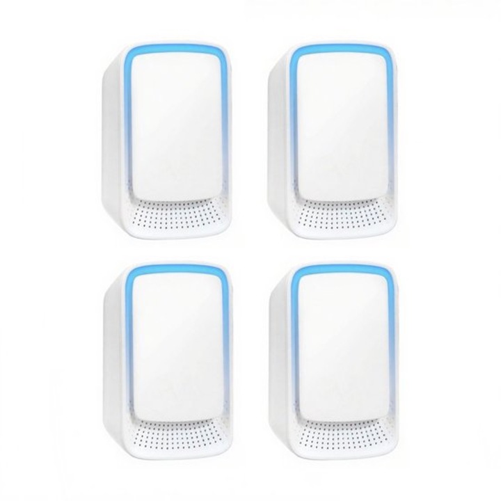 Purificator de aer mini, alb, 10x6cm, ultra-silent, eficient energetic, pentru spatii mici