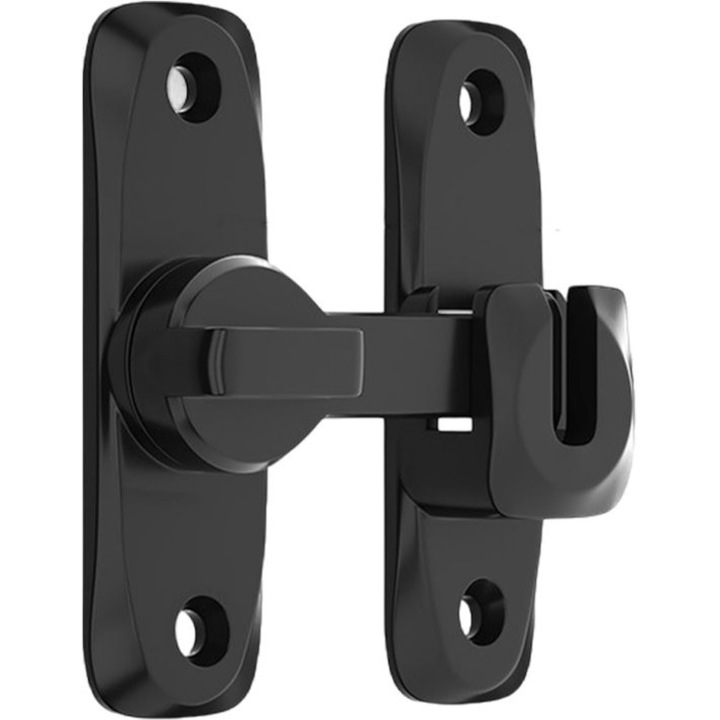 Yala de usa ajustabila 90-180 grade, rezistenta la rugina, 7.9x2.4x0.3cm, neagra