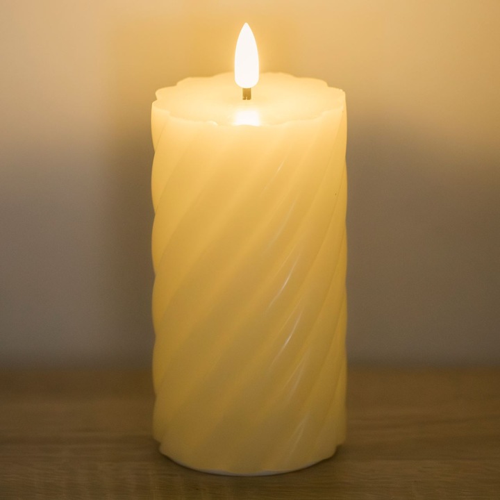 Електрическа свещ екрю, ефект пламък, 07x15см
