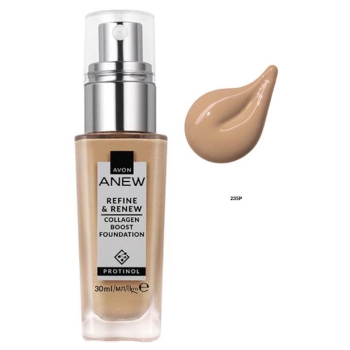 Anew Refine & Renew Collagen Boost alapozó, Avon, 235P - Shell, 30 ml