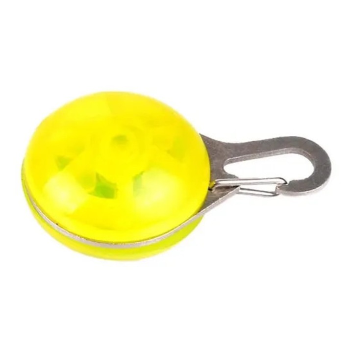 Collier LED öntött Chien - WEKA - Pendentif Clignotant - Jaune - 3 mód - Akkumulátor