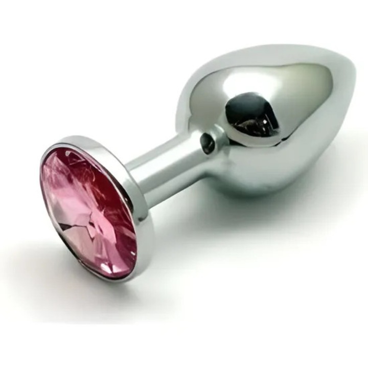 Rózsaszín anális dugó, L méret, 60 g