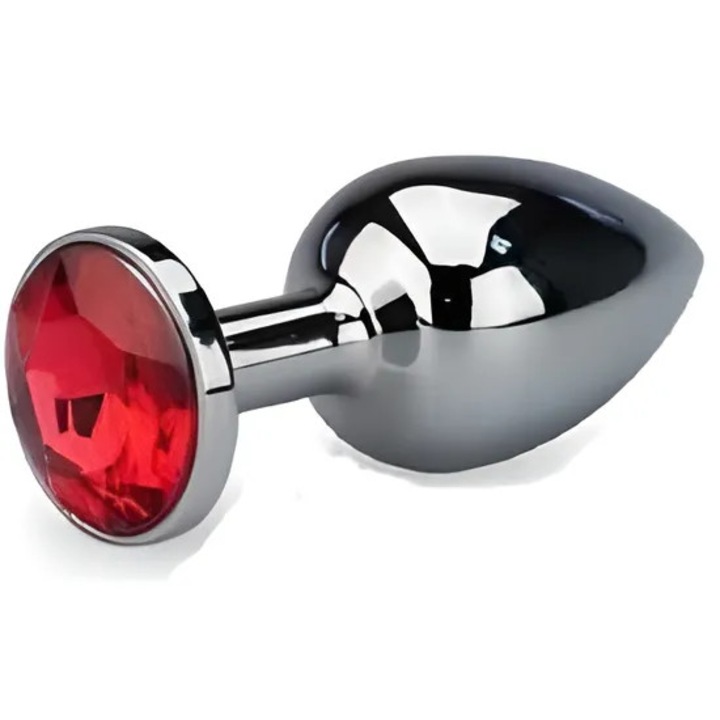 Rózsabimbó anális plug, L méret, piros, 60 g