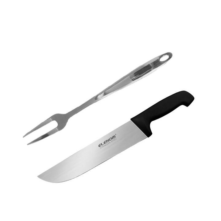 Cuțit Elekom EK-P51-9 cu Furculiță pentru întors EK-F4 Cadou
