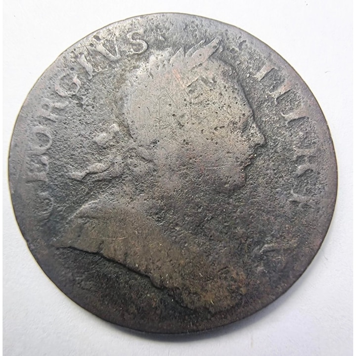 Moneda Marea Britanie, George III, Half Penny 1771, 33 gr