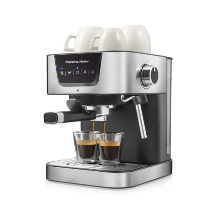Espressor manual Tescoma 1050 W, capacitate 1.25 l, negru