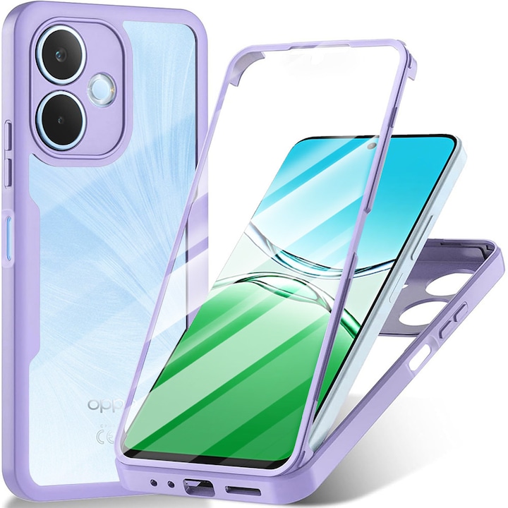 Husa pentru Oppo A5 Pro 4G / A5 Pro 5G + Folie - Techsuit ColorVerse 360 Series - Purple