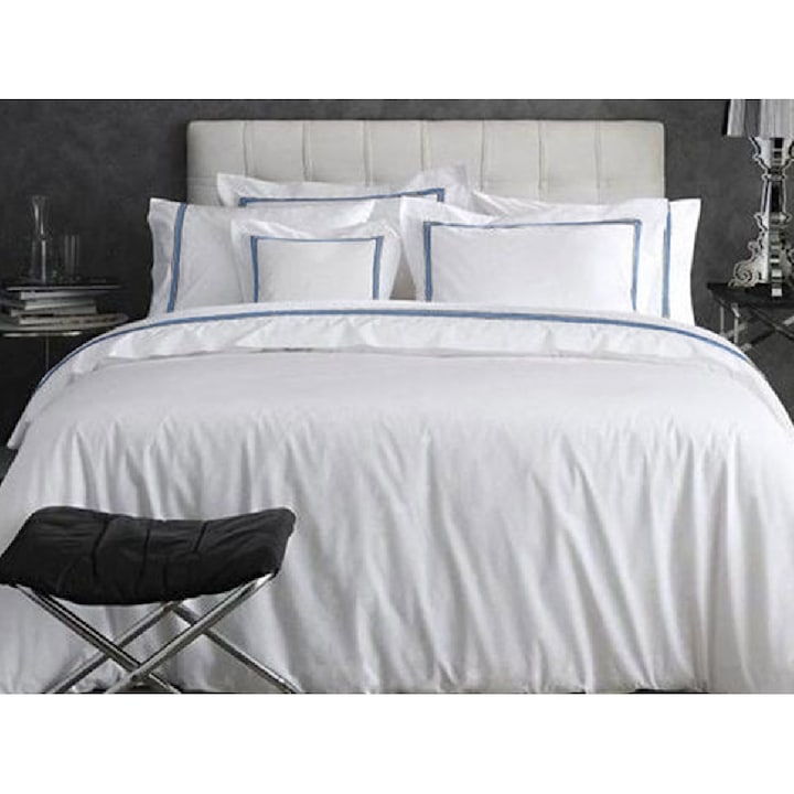 Atlas Kétszemélyes Ágynemű, Sötétkék, Egyiptomi Pamut