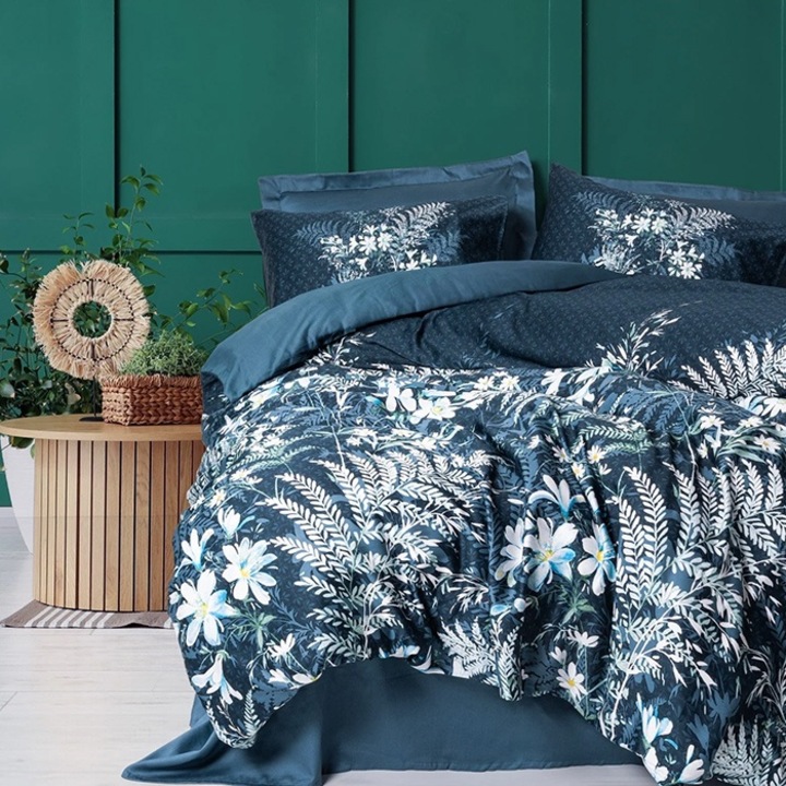 Imvelo Petrol Dupla Ágyneműhuzat Garnitúra, 6 részes, 100% Pamut