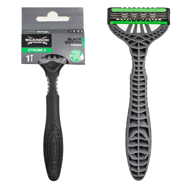 Aparat de ras clasic Comfort Xtreme, 3 lame, cu ulei de aloe, pentru bărbați