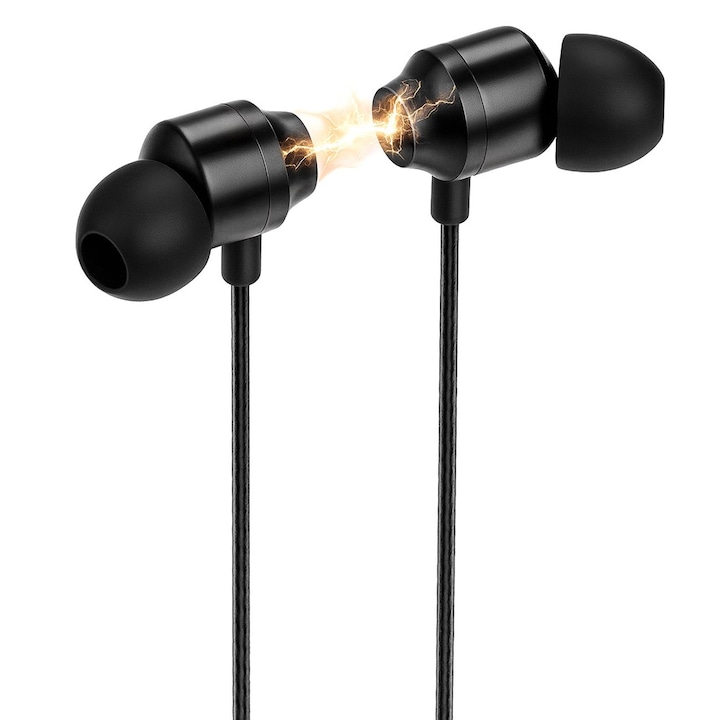 Casti, Snopy, 32 Ohm, Negru/Rosu