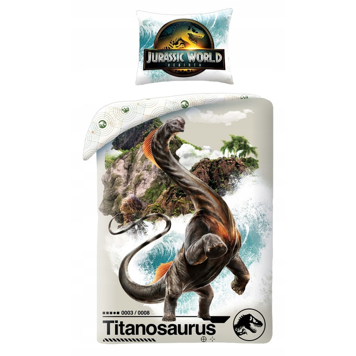 Jurassic World: Ágynemű garnitúra - 140 x 200 cm, 100% poliészter