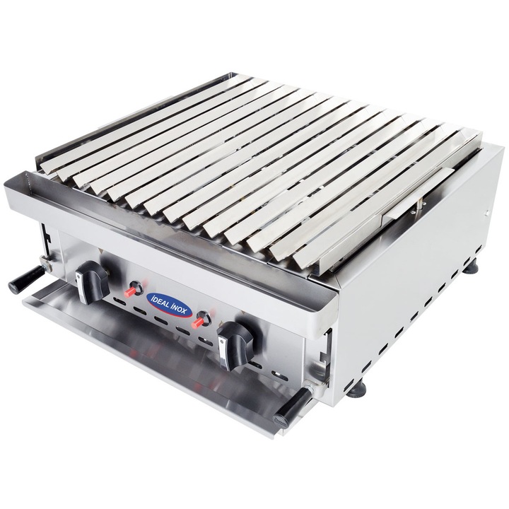 Gratar cu roca vulcanica Ideal Inox 40 cm gaz