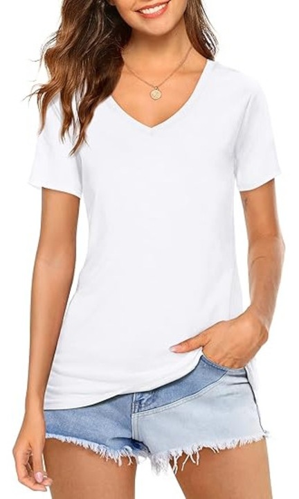 Tricou de vara pentru femei, alb 2XL