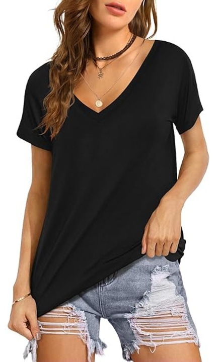 Tricou de vara pentru femei, S, Negru, S