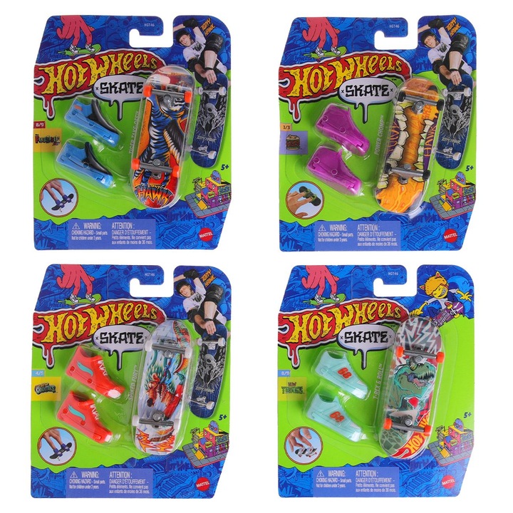Hot Wheels, Tony Hawk fingerboard szett, 4 év+, többszínű
