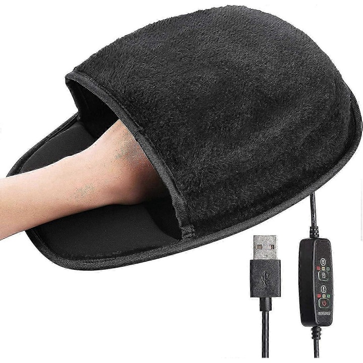 Mousepad HOUKEA cu încălzitor de mâini USB, 3 setări de temperatură, suport pentru încheietura mâinii, mărime standard