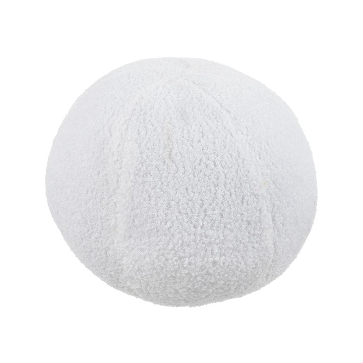 Perna decorativa ecru forma minge, 30cm