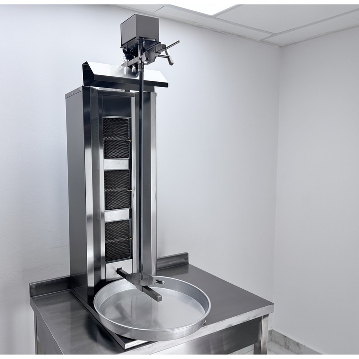 Aparat shaoma giros kebab cu 3 arzatoare motor sus Gaz Natural