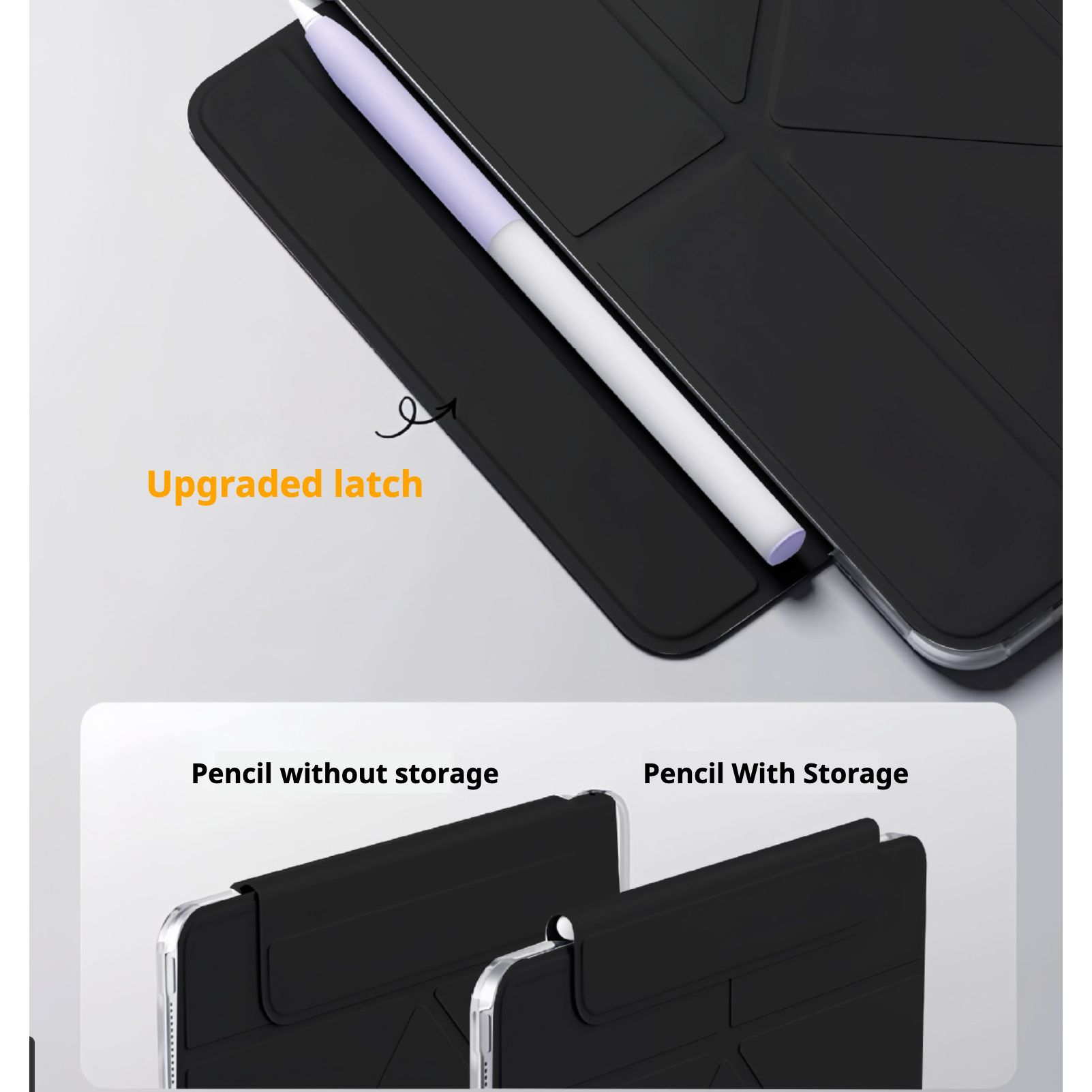 Husă tableta, SZGULAIKE, 4 în 1, design Origami, protecție la colțuri, negru, pentru iPad 11 (2025) 11" și iPad 10 (2022) 10.9"