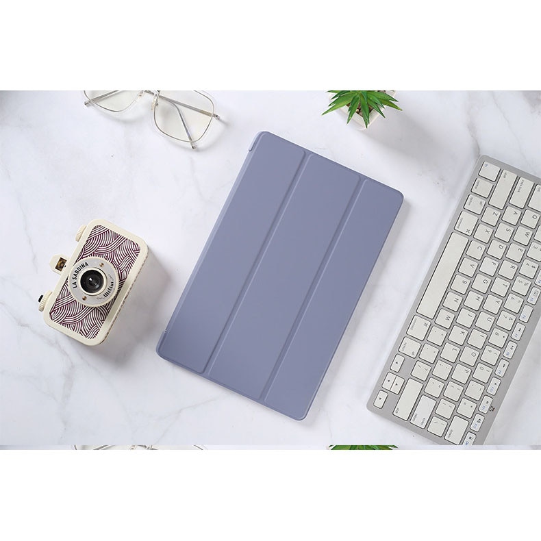 Husa pentru Samsung Galaxy Tab A11/A9 8, 7 inch, 2025/2023, TPU Smart Cover, set cu unghiuri de vizualizare dublu, lavanda
