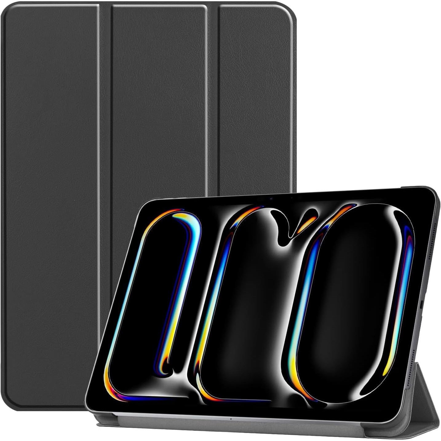 Husă pentru tabletă, Fearmbrace, neagră, cu funcție wake-up/sleep, pentru iPad Pro 11" (2024)