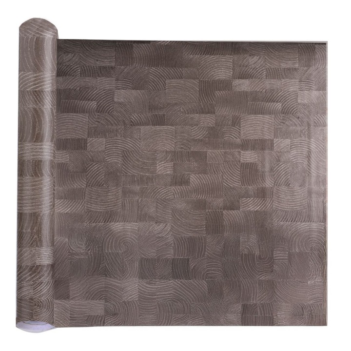 Barna bútormatrica dombornyomott mintával, 2mx45cm