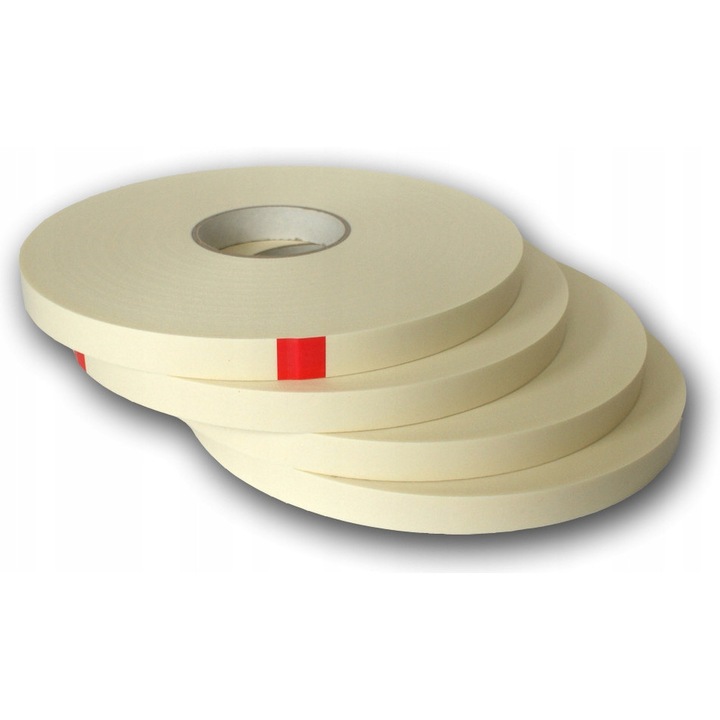 Banda Dublu Adeziva Spumoasa, Neopak, 25 mm x 5 m, Alba, Pentru Montaj Cu Adeziv Puternic Din Cauciuc, Rezistenta La Umezeala Si Temperaturile Ridicate, Ideala Pentru Oglinzi, Plinte, Metal, Plastic Si Lemn, Aplicare Usoara, Lipire Durabila