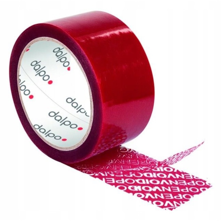 Banda Adeziva, Neopak, 50 mm x 50 m, Rosie, Antifurt, Lasa Urme Vizibile Dupa Dezlipire, Pentru Pachete, Seifuri, Usi Si Cutii, Foarte Puternica, Rezistenta La Rupere, Ideala Pentru Sigilarea Expeditiilor