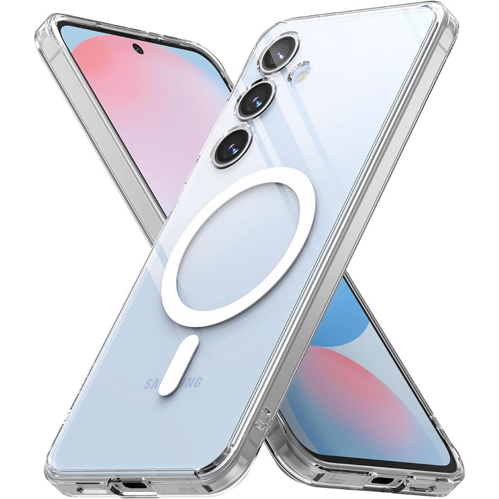 BestCase® Husa pentru Samsung Galaxy S24 FE, Mag Anti Shock TPU, Tehnologie MagSafe, Reinforced 4 Corners, Transparenta