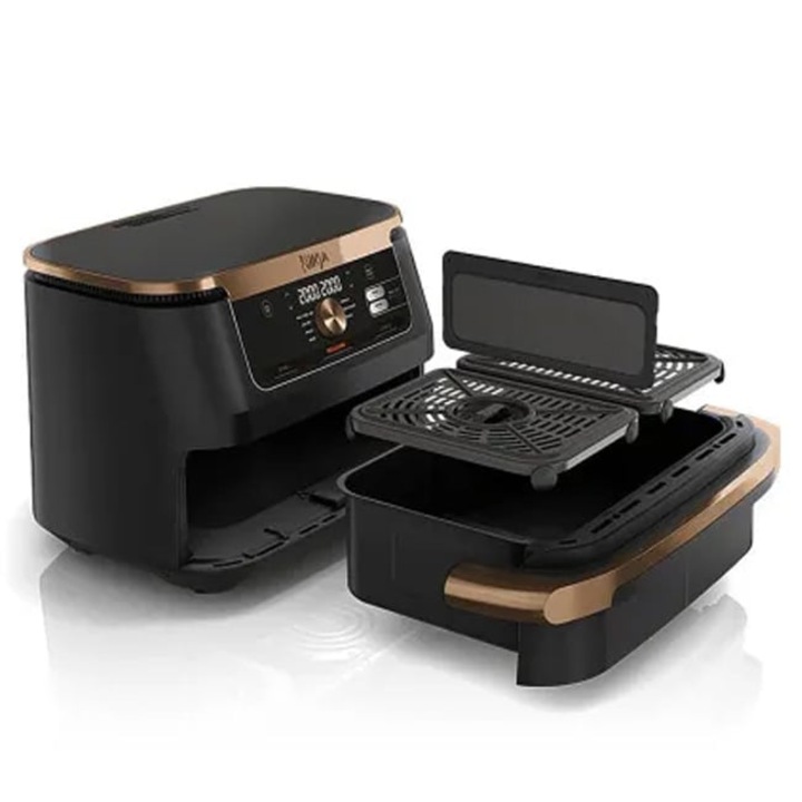 Friteuză cu aer cald Ninja Foodi FlexDrawer, 10.4 l, 7 funcții, negru și cupru, 50x31x32cm