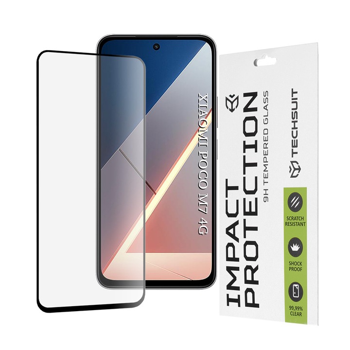Folie pentru Xiaomi Poco M7 4G, Full display, Sticla, Danex, Transparenta