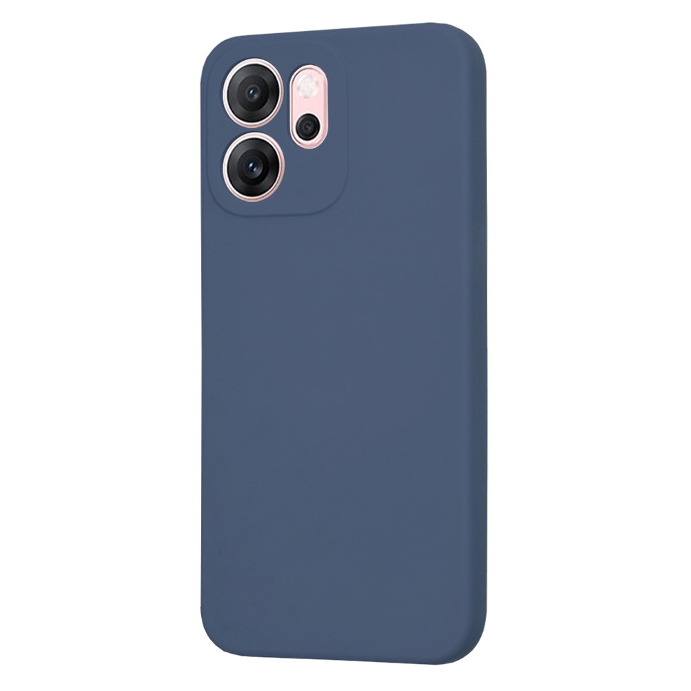 Husa pentru Oppo Reno14 F, SKYDDAR INNOVATION, din Silicon Catifelat, SoftElegance, set cu sticker, Bleumarin