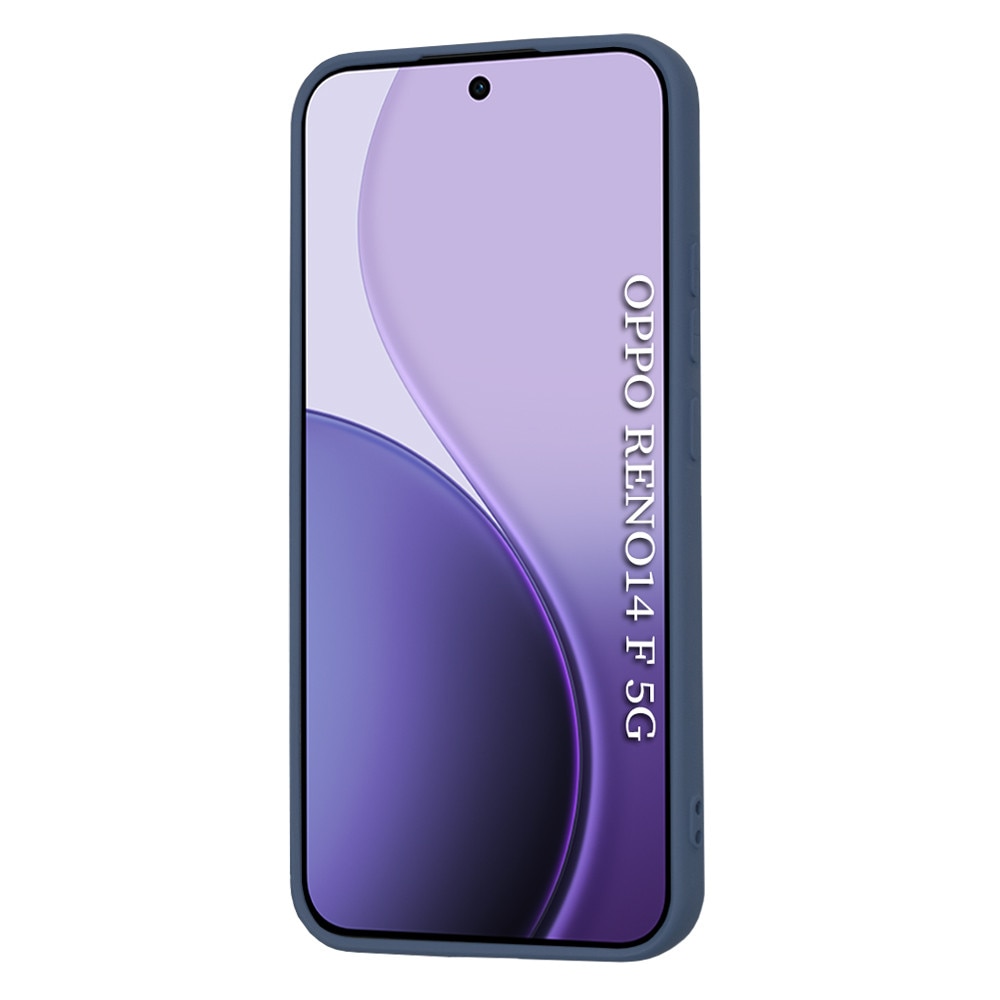 Husa pentru Oppo Reno14 F, SKYDDAR INNOVATION, din Silicon Catifelat, SoftElegance, set cu sticker, Bleumarin