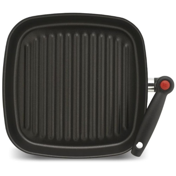 Set 2 x Tigaie Grill cu Maner Reclinabil, 28 x 28 cm, Italia, Piardi