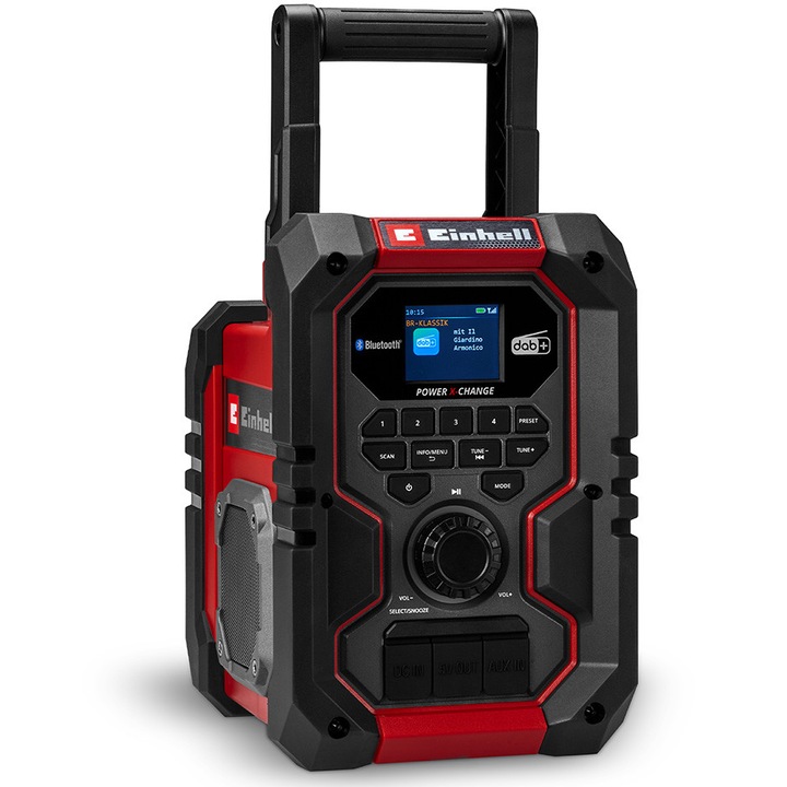 Einhell TE-CR 18 Li DAB+/FM/BT - Самостоятелно акумулаторно радио (без батерия и зарядно устройство) (3407995)