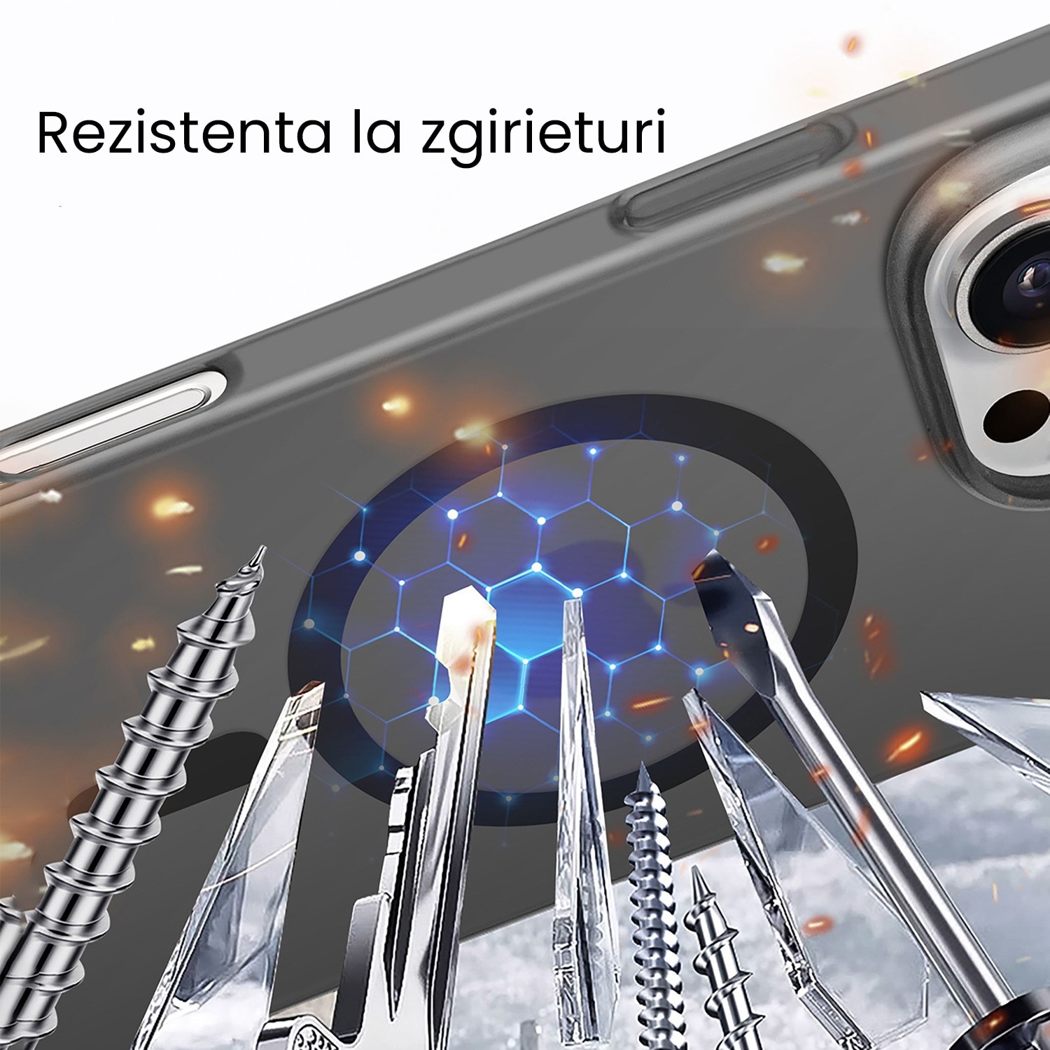 Husa de Protectie compatibila Apple iPhone 17 Air, Flippy, Magnetica Ultra-subtire, Anti-alunecare, Protectie PC, Rezistenta la Zgirieturi, Negru