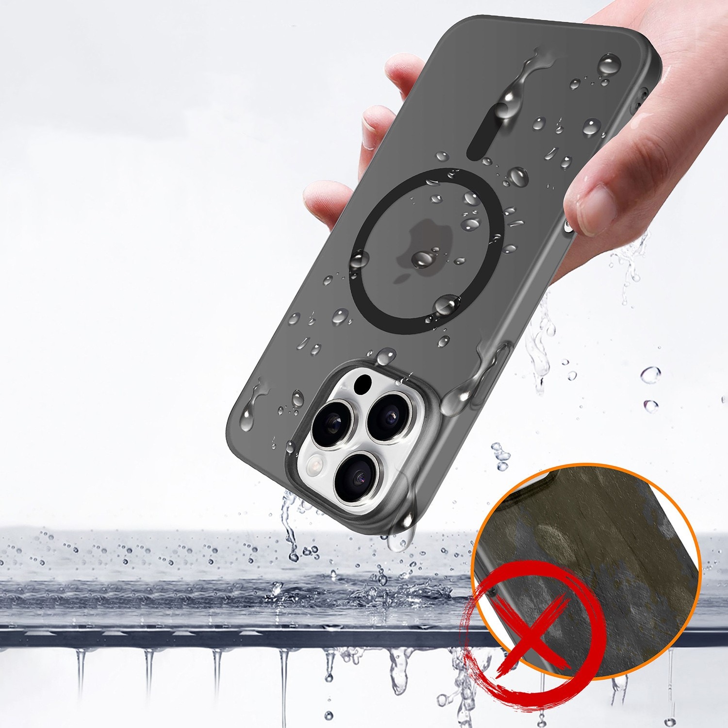 Husa de Protectie compatibila Apple iPhone 17 Air, Flippy, Magnetica Ultra-subtire, Anti-alunecare, Protectie PC, Rezistenta la Zgirieturi, Negru