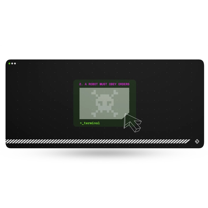 Deskmat Mousepad QwertyKey Terminal 4mm margini cusute